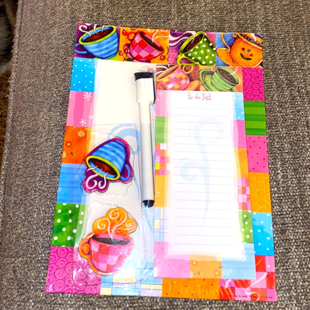NEW Whiteboard, Pen, To Do List Notepad & magnets set